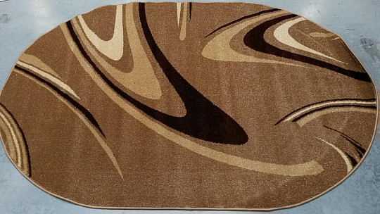 Oval carpet COFFEE beige