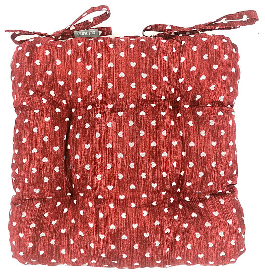 Chair cushions HEART BURGUNDY