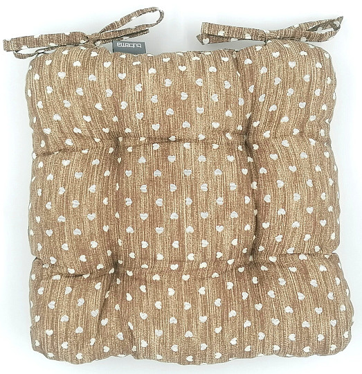 Chair cushions HEART BROWN