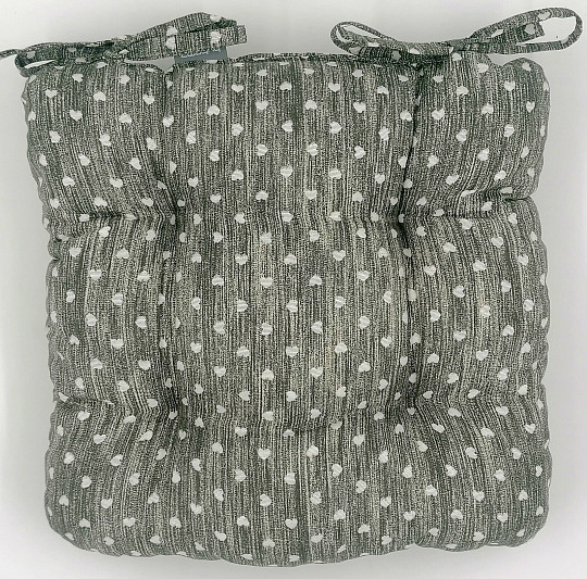 Chair cushions Srdíčko dark gray