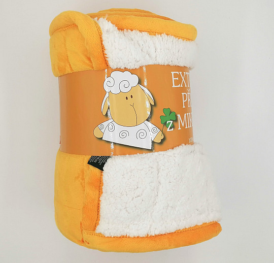 microfiber blanket EXTRA SOFT SHEEP honey stitching