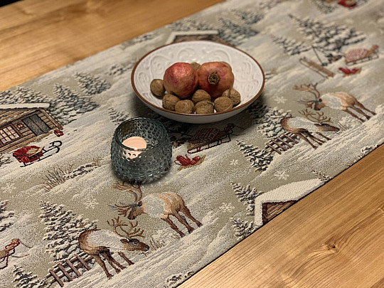 Tapestry tablecloth, scarf WINTER LANDSCAPE ALL