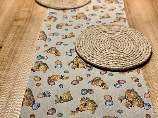 Gobelin tablecloth and scarves Easter YELLOW BURNS