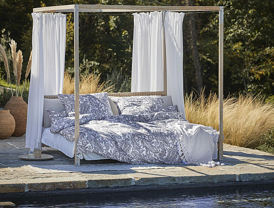 IRISETTE luxury satin bedding FLORENZ 8447-20 BLAU