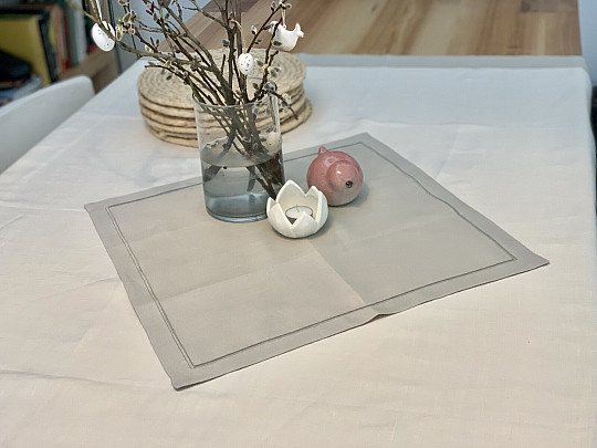 Linen tablecloth - set 130x150 50x50