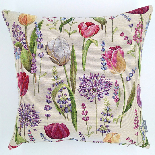 Tapestry cushion cover TULIP SPRING