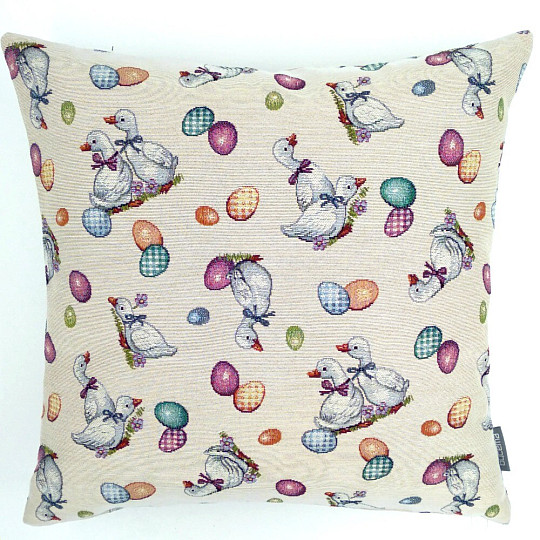 Tapestry pillowcase WHITE HUNTS