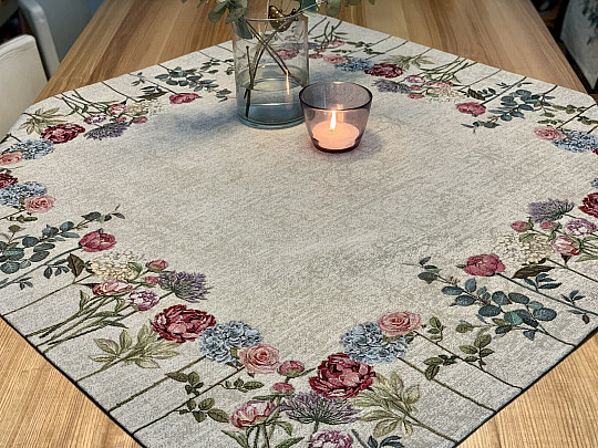 Tapestry tablecloth and shawl FLORES TIME