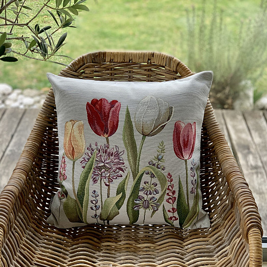 Tapestry cushion cover TULIP SPRING III