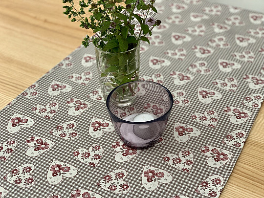 Tablecloth and shawl TOSCANA VALERY 17 HEARTS