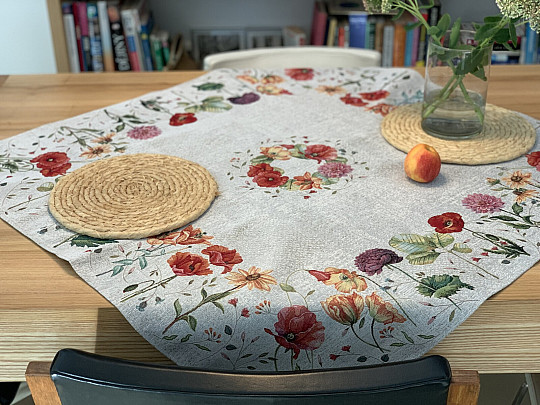 Tapestry tablecloth and shawl MEADOW FLOWERS
