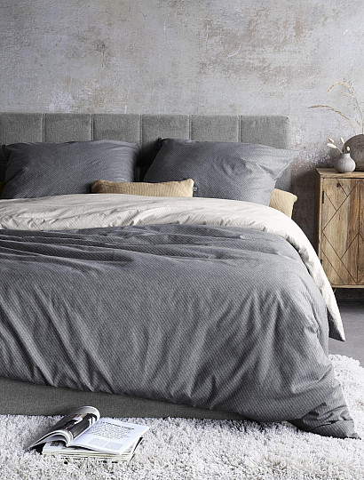 Luxurious flannel bedding IRISETTE KOALA gray