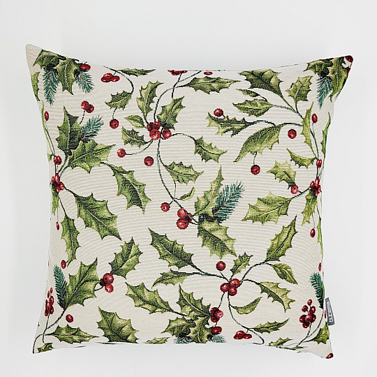 Christmas tapestry cover HOLLY