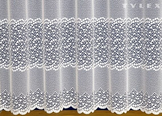 Jacquard curtain A3891 white