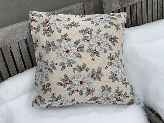 Christmas tapestry cover CHRISTMAS STAR silver