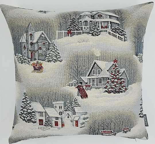 Christmas tapestry cover CHRISTMAS LANDSCAPE II