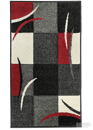 Piece carpet PORTLAND black and white