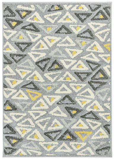 Piece carpet PORTLAND black and yellow
