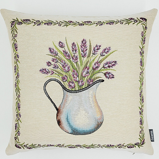 Tapestry cushion cover LAVENDER IN A JUG