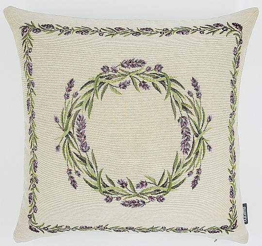 Tapestry pillowcase LAVENDER WREATH