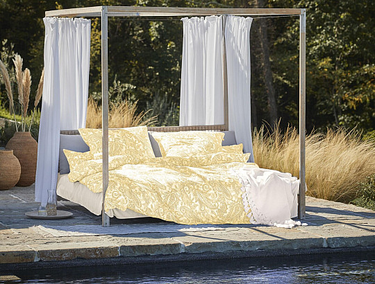 IRISETTE luxury satin bedding FLORENZ 8447-40 GOLD