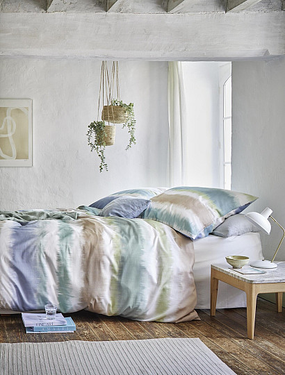 IRISETTE luxury cotton satin BLANCA blue