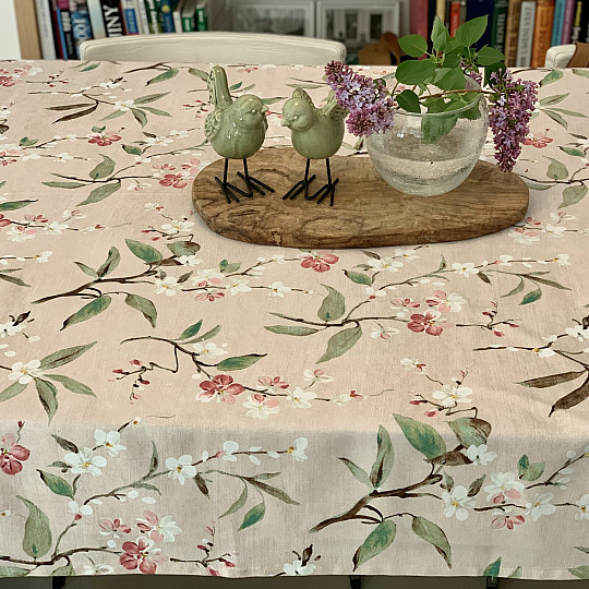 Tablecloth and shawl KVÄT NOA pink