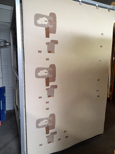 Light beige woolen carpet