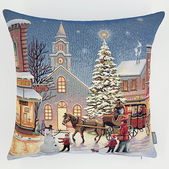 Christmas tapestry cover CHRISTMAS TOWN