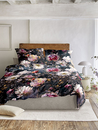 IRISETTE luxury cotton satin WAVE 8574-90 PEONIES