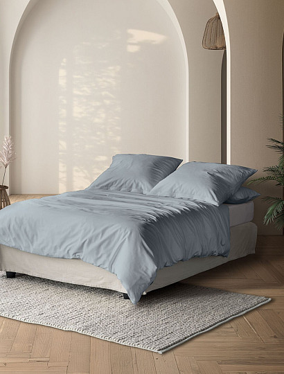 IRISETTE luxury cotton satin PARIS 8000-20 BLUE-GRAY