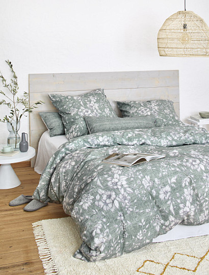 IRISETTE luxury flannel bedding ZOBEL 8558-30 menthol