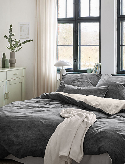 IRISETTE luxury cotton satin WAVE 8557-11 anthracite