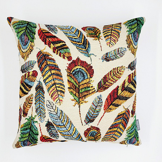 Tapestry cushion cover FEATHER BEIGE
