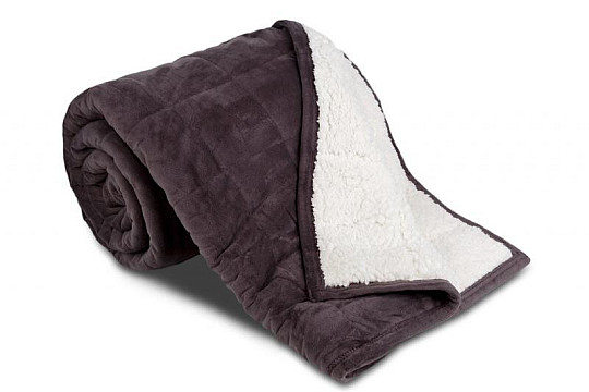 Microfiber blanket EXTRA SOFT sheep stitch ANTHRACITE