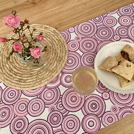 Decorative fabric MANDALA ECO lila