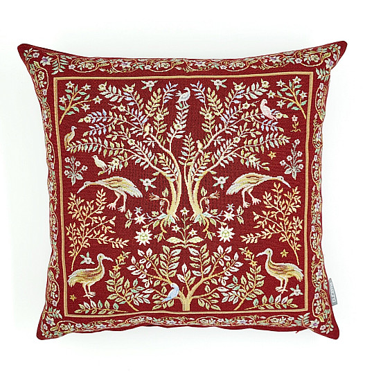 Tapestry pillowcase WILLIAM MORRIS burgundy