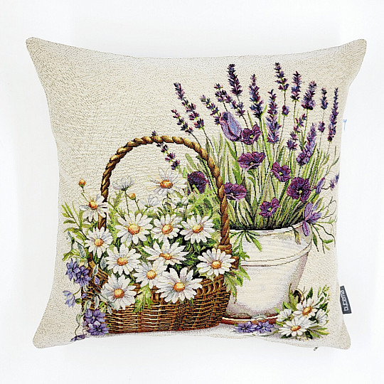 Tapestry cushion cover BEAUTY IN A BASKET