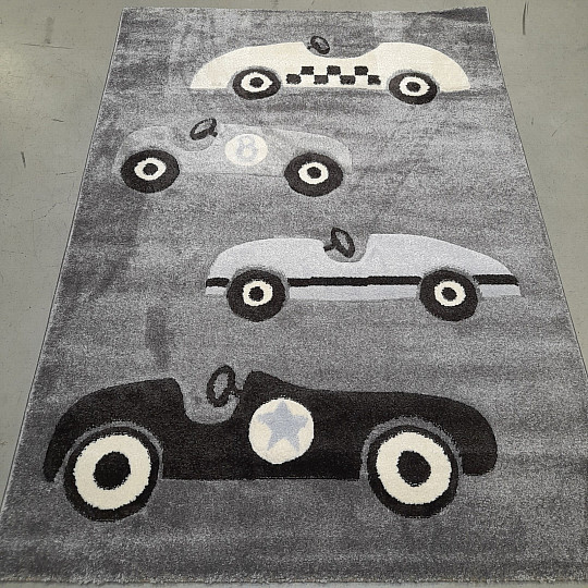 Children's piece carpet HAPPY silver