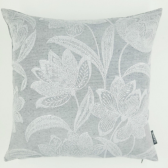Decorative pillowcase NENUFAR GREY