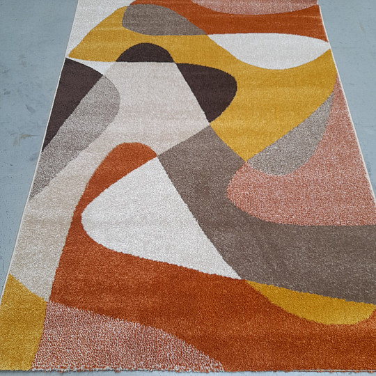 Modern piece carpet ACHAT 618 rust/cream