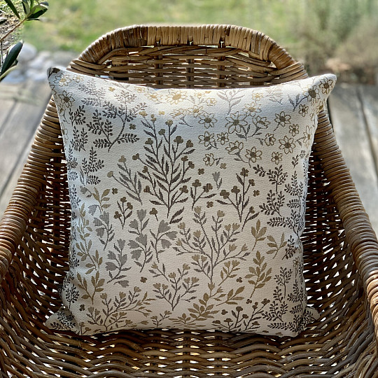 Tapestry pillowcase GLADIS FLOR beige