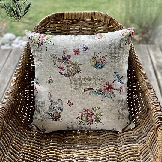 Easter tapestry cover BUNNY BEIGE