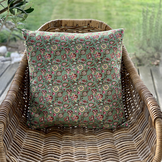 Tapestry pillowcase MALVARROSA GREEN