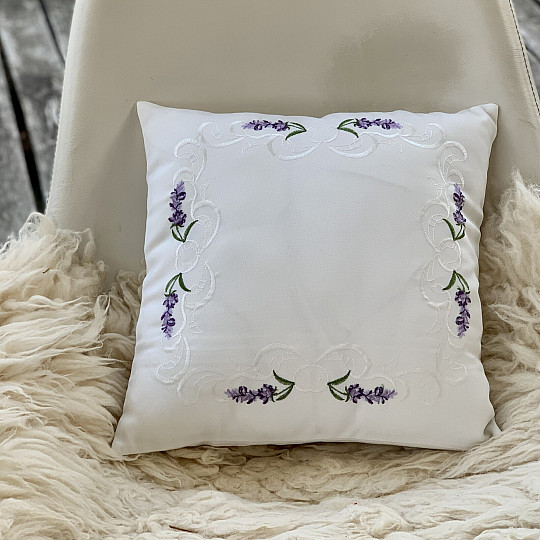 Embroidered decorative cover LAVENDER