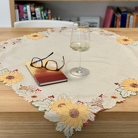 Embroidered tablecloth SUNFLOWER