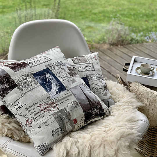Tapestry pillowcase POSTCARD PARIS