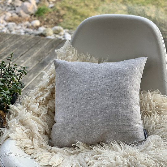 Decorative pillowcase GERSTER 7650 GREY