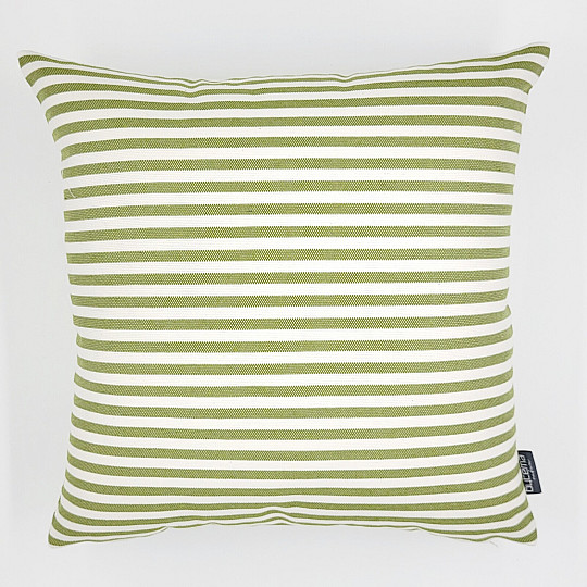 Decorative pillowcase LEO VERDE green stripe