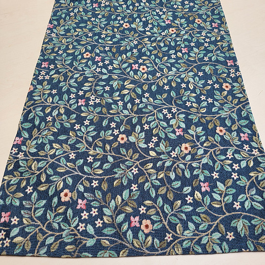 Tapestry tablecloth and scarf TREE OF HAPPINESS all-over BLUE
